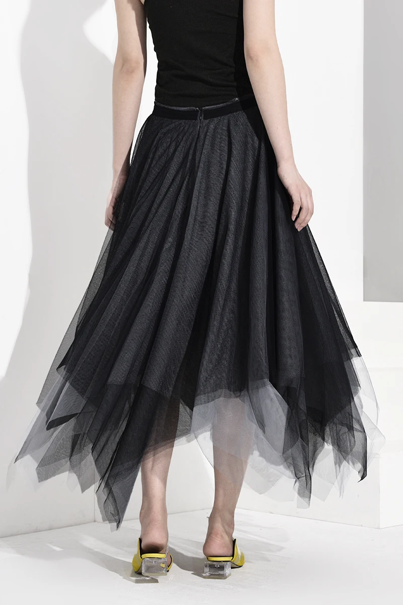 Женское бальное платье LANMREM асимметричная юбка в стиле панк с высокой талией