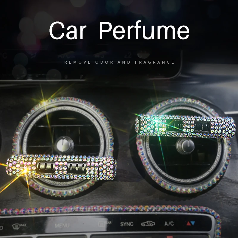 

Car styling Rhinestone Diamond Car Air Freshener Crystal Car Solid Perfumes Original Women Bling Parfum Flavoring in the car