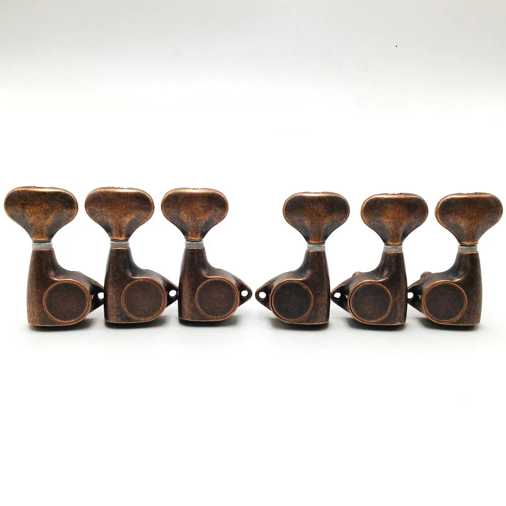 

6pcs 3L3R Electric Acoustic Guitar String Tuning Pegs Tuners Red Bronze Machine Head For Vintage Style Guitar Accessories