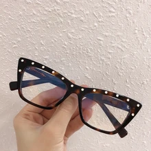 Овальные оптические очки высокого качества с заклепками оправа для очков с упаковочной коробкой новые женские очки ретро классика