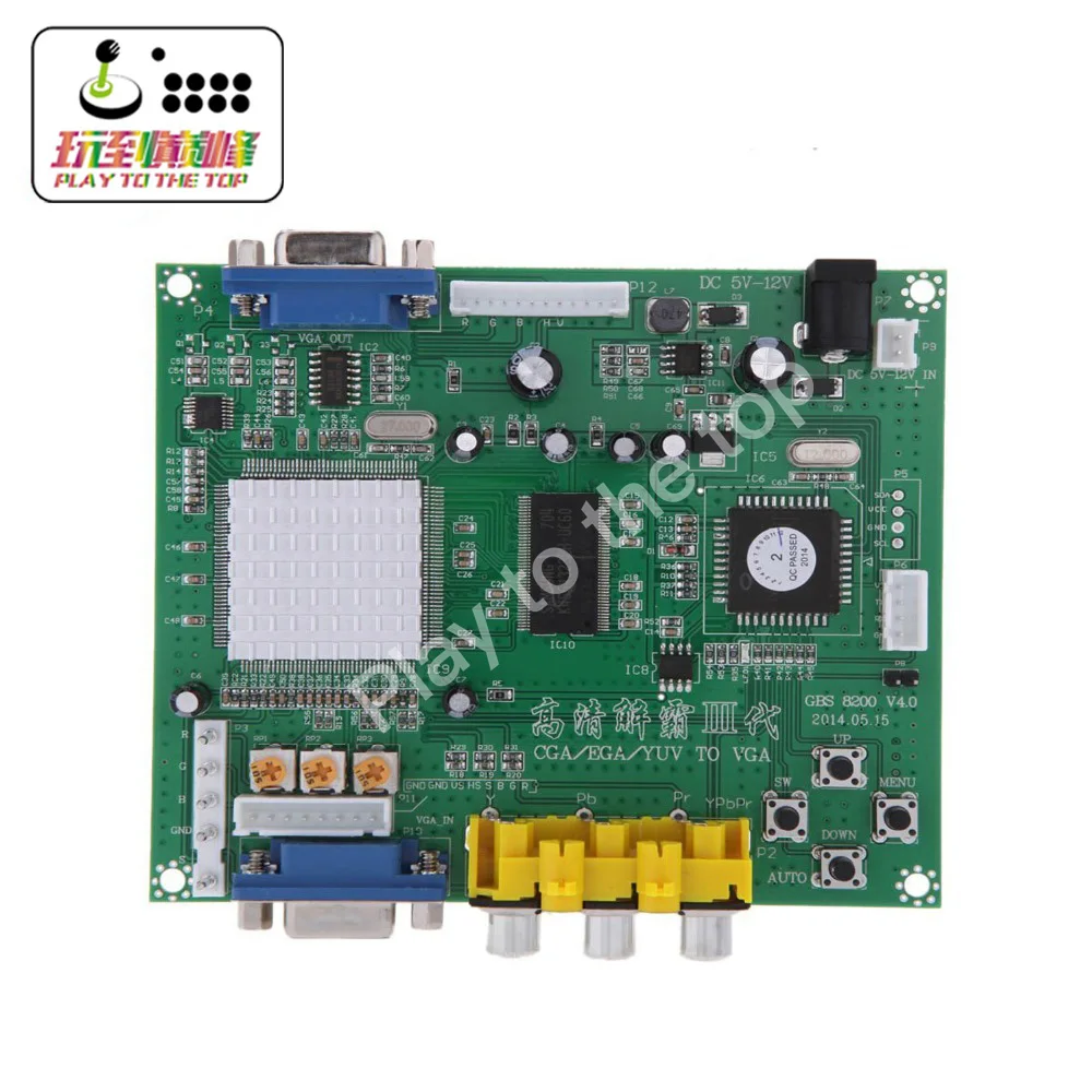 Подлинный GBS8200 1 канал релейный модуль доска CGA/EGA/YUV/с RGB на VGA аркадная игра видео конвертер для CRT/PDP/ЖК-монитор 2