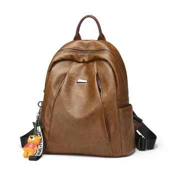 

Vintage Women's Rivets Leather Backpack Satchel Women's Anti-thief Leather Backpack Satchel Travel School Rucksack Bag for C1310