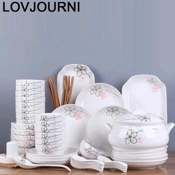 

Noodles Food Container Serving Ramen Porcelain Plate Kitchen Cuenco Utensil Ceramica Saladier Snack Soup Dinnerware Ceramic Bowl