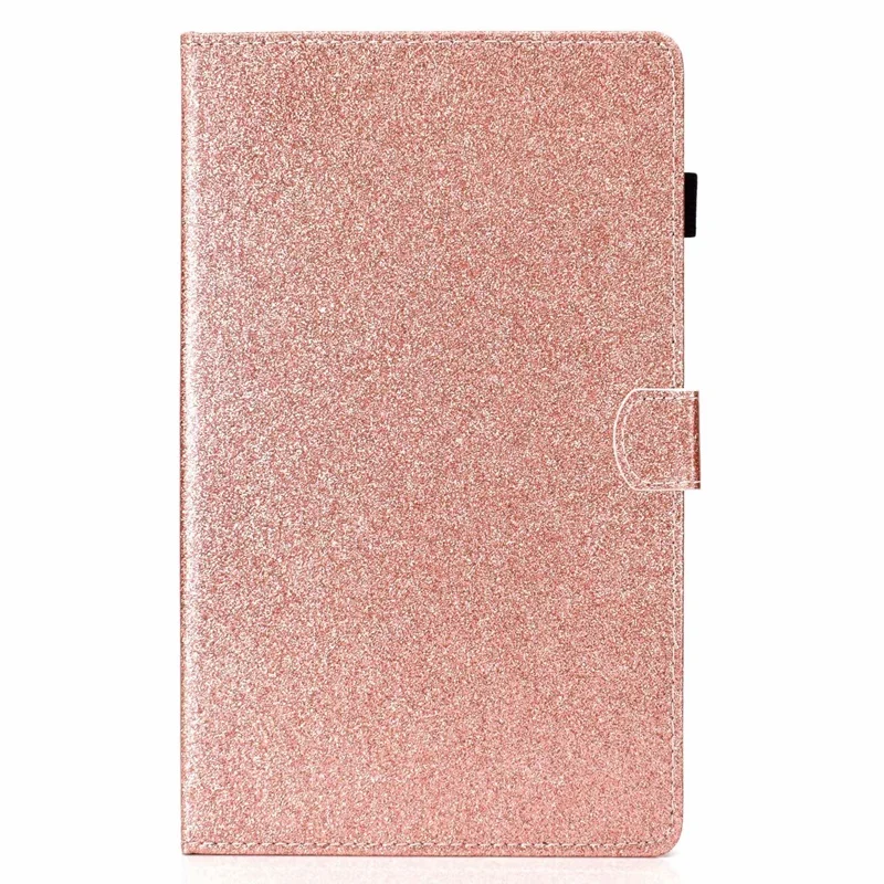 Чехол для Samsung Galaxy Tab A A2 10,5 дюймов SM-T590 T595 T597 крышка смарт-Кожа блестящий слот для карт стоячая таблетница - Цвет: Rose