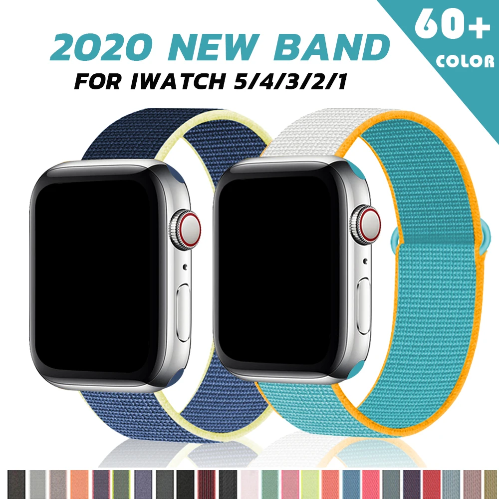 

Nylon Correa Loop Compatible for Apple Watch Band Series 5 4 44 mm 40mm for iWatch 3 2 1 Bands 38mm 42mm Strap Accessories