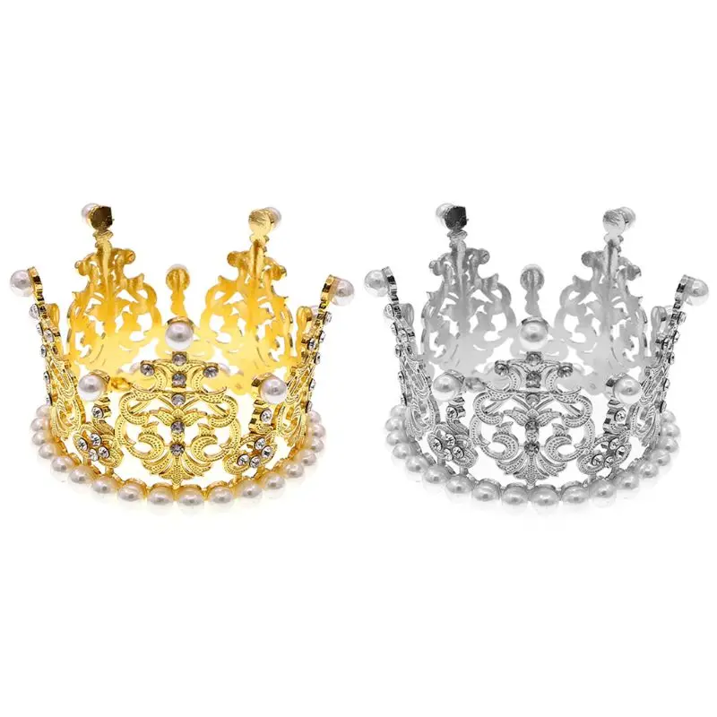 Shiny Rhinestone Crown Newborn Photography Props Baby Party Photoshoot Headwear 24BE