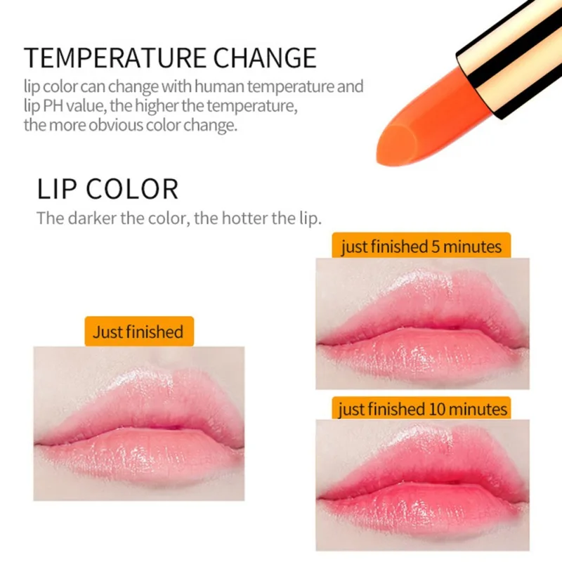 Warm color moisturizing waterproof blood orange temperature change lipstick Warm color moisturizing waterproof blood orange temperature change lipstick