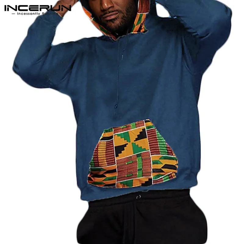 INCERUN Men Hoodies Long Sleeve Pockets Hooded 2020 Casual African Ethnic Style Printed Pullover Streetwear Men Sweatshirt S-5XL INCERUN Men Hoodies Long Sleeve Pockets Hooded 2020 Casual African Ethnic Style Printed Pullover Streetwear Men Sweatshirt S-5XL