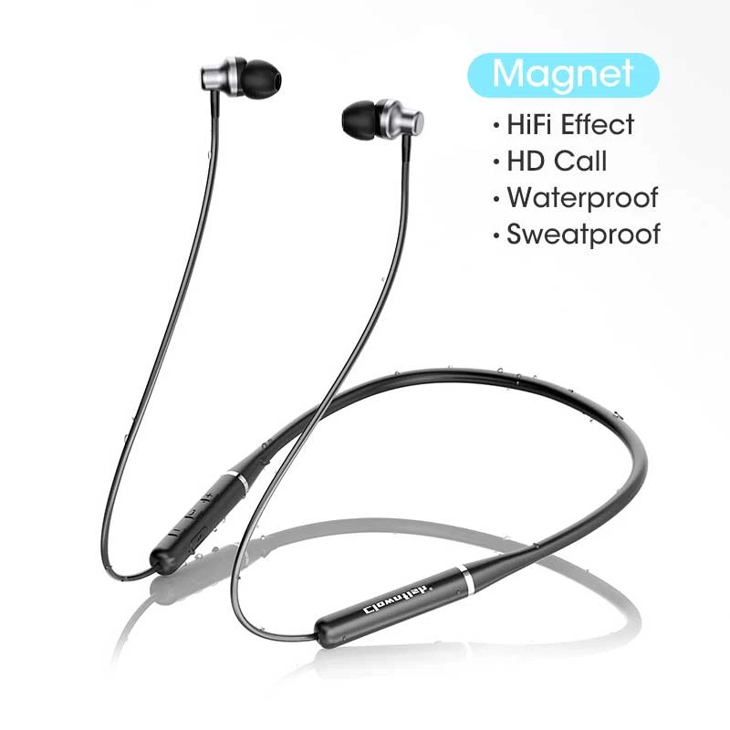 Auriculares deportivos en el cuello, por Bluetooth, binaurales para correr, música, con micrófono para iphone| Auriculares y audífonos| - AliExpress