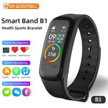 

Step Count Smart Band Bracelet B1 Fitness Wristband Activity IP68 Watch Tracker Oxygen Blood Pressure Long Standby Call Reminder
