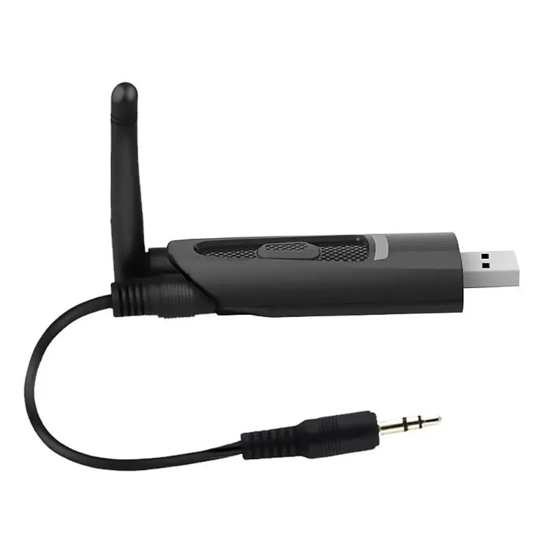 Портативный B25 Bluetooth 5,0 аудио передатчик USB 3,5 мм AUX Jack беспроводной музыкальный адаптер ключ для ТВ ПК переключатель 2 индикатора