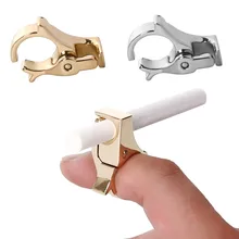 Модный винтажный держатель для сигарет, стойка для колец, металлический зажим для пальцев, для женщин и мужчин, тонкие сигареты, аксессуары для курения, подарочный набор для курильщика G902