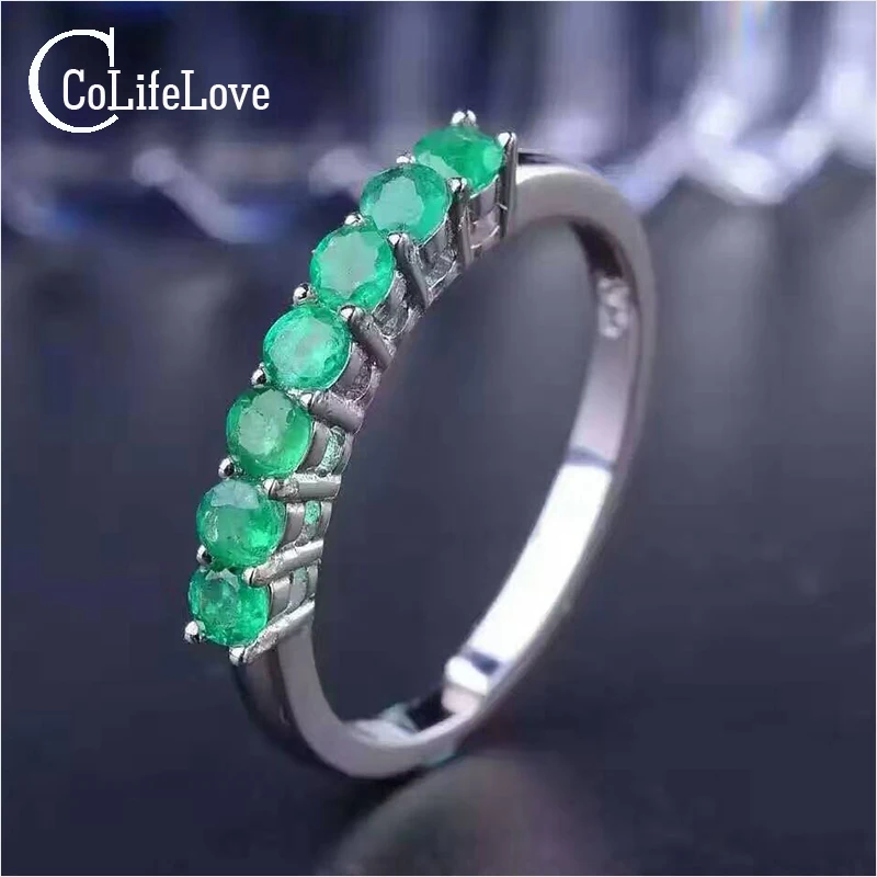 100% Natural Emerald Ring Solid 925 Sterling Silver Emerald Ring 2.5mm Round Natural Emerald Gemstones Ring Simple Design Ring 100% Natural Emerald Ring Solid 925 Sterling Silver Emerald Ring 2.5mm Round Natural Emerald Gemstones Ring Simple Design Ring