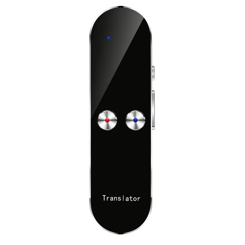 Черный T8+ Интеллектуальный голосовой переводчик 68 язык Bluetooth переводчик портативный записывающий переводчик - Цвет: Черный