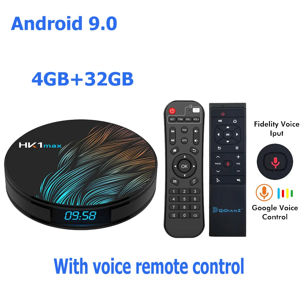 Smart tv box HK1MAX Android 9,0 2,4G/5G Wifi BT 4,0 RK Четырехъядерный 4K 1080P Full HD hk1 max приставка Netflix KD плеер - Цвет: 4G 32G Add MT12