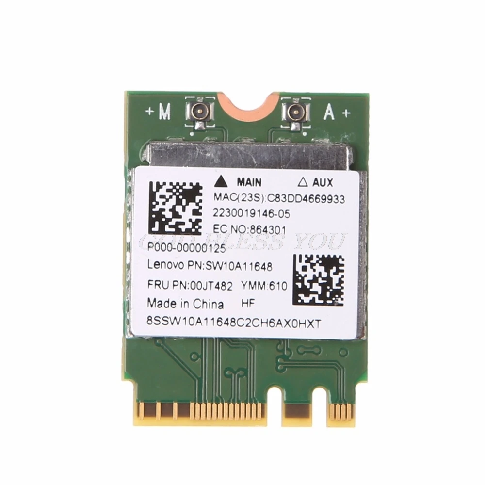 Новые Двухдиапазонные 2,4+ 5 ГГц 433 м Bluetooth V4.0 M.2 wi-fi/WLAN 802.11ac Беспроводная комбинированная карта для Realtek RTL8821AE