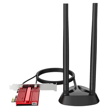 

AX200plus Adapter Rustproof Aluminum Alloy High Speed Dual Band 2.4G 5.8G PCIE Network Card Desktop Wifi6 3000Mbps Bluetooth 5.1