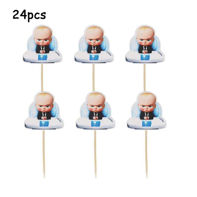 24pc BabyBoss Topp Единорог Микки Минни мультфильм для маффинов кексов бумажная Форма для пирога формы кекс маффинов коробка чашки случае вечерние формы торта деко инструменты - Цвет: 24pc BabyBoss Topp