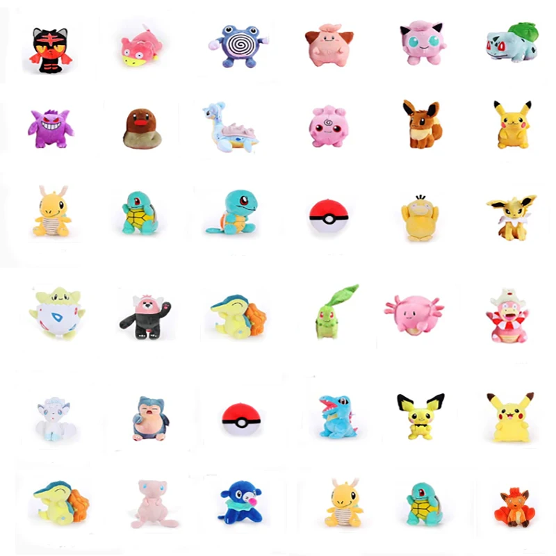 20 шт. 15-20 см Popplio Wartortle Torchic Eevee милый мультяшный персонаж забавные плюшевые игрушки куклы