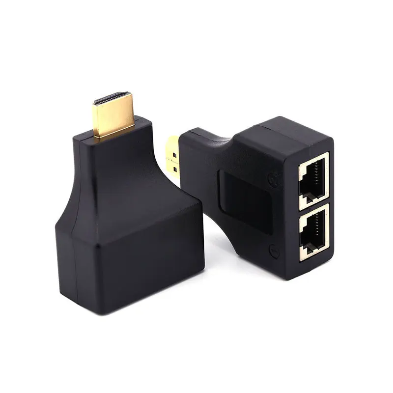 

1 Pair HDMI Dual RJ45 CAT5E CAT6 UTP LAN Ethernet HDMI Extender Repeater Adapter 1080P For HDTV HDPC PS3 Set top box