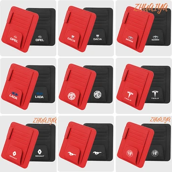 

1pcs Car case glasses Box Card Pen Holder Car Styling Car Accessories FOR MINI Tesla Subaru ALFA ROMEO LADA Dacia Opel logo