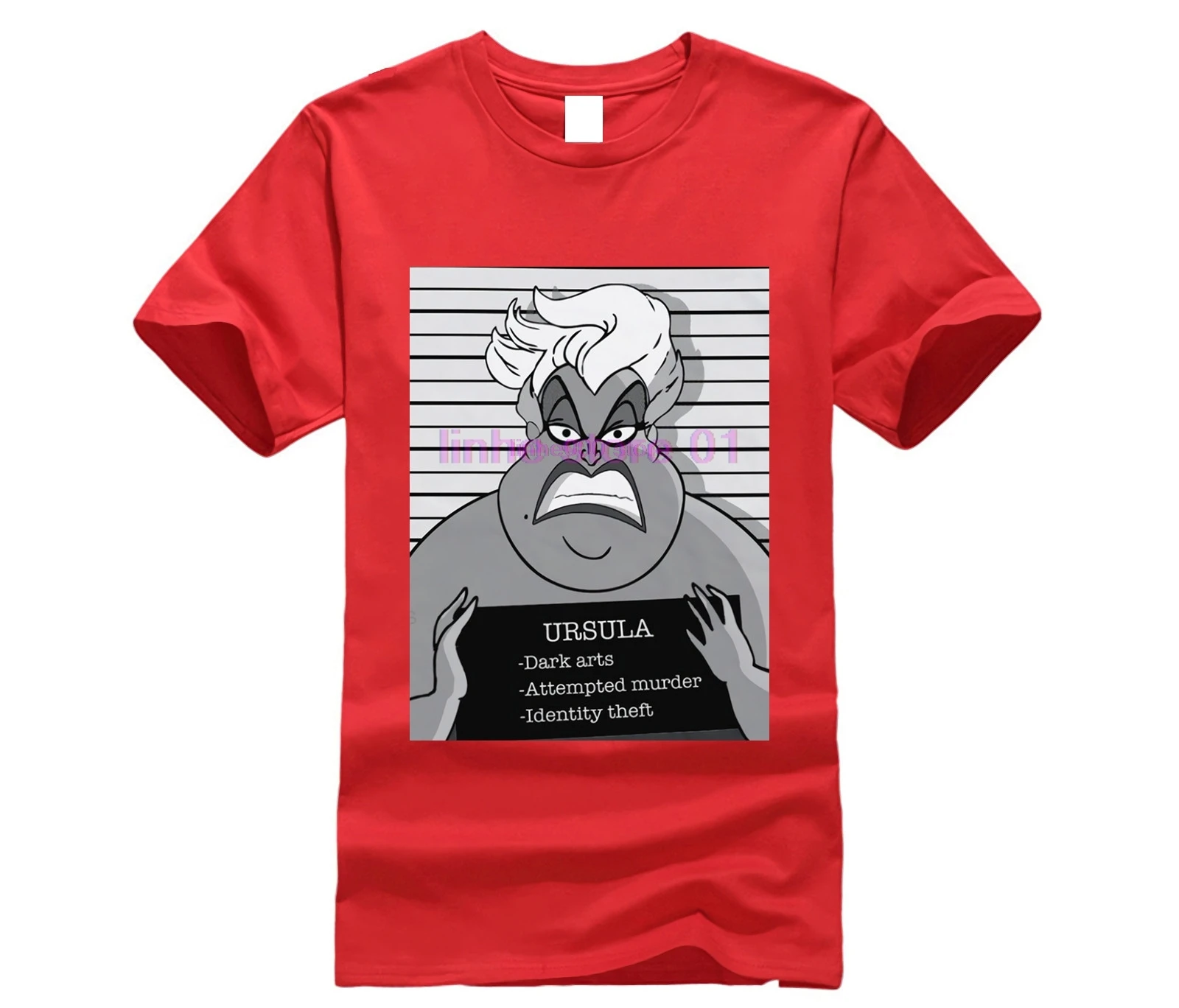 red Мужская футболка s Ursula Mugshot, Модная белая забавная футболка, новинка, футболка для мужчин - Цвет: red