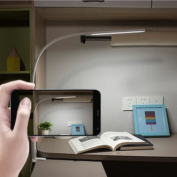 

10W LED Clip Long Arm Desk Light Flexible Eye-protected Lamp For Bedroom Led Light 5-Level Brightness&3 Color