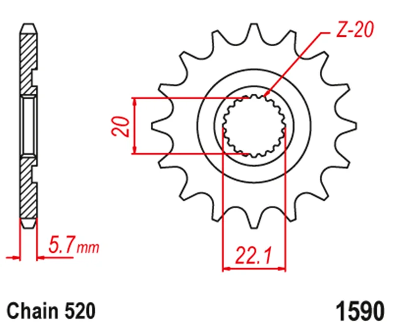 13T 14T para Yamaha YZ250F WR250F 01-23