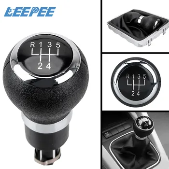 

5/6 Speed M Gear Shift Knob Car Gear Knob Cap Lever Shifter Gaitor Boot For Volkswagen VW Passat B6 2005-2011 Car Styling Acces