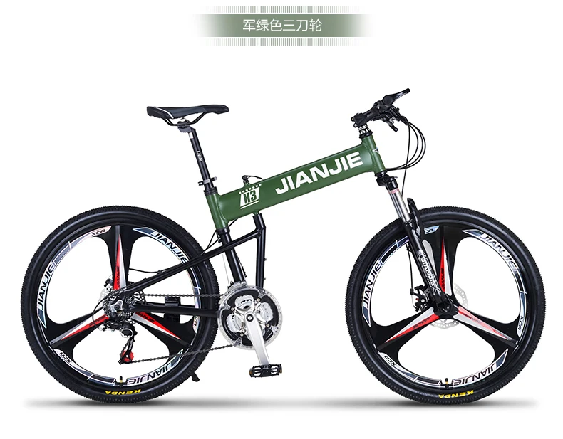 Discount New brand Mountain Bike Aluminum Alloy Frame 26 Inch Wheel 24/27/30 Speed Downhill Folding Bicycle Dual Disc Brake Bicicleta 19