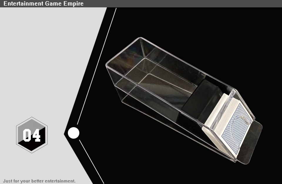 Easytoday 1Pcs Poker Dealer Accessories Acrylic Transparent Poker Club Accessories Card Dispenser 6 Vice - Poker Capacity (4)