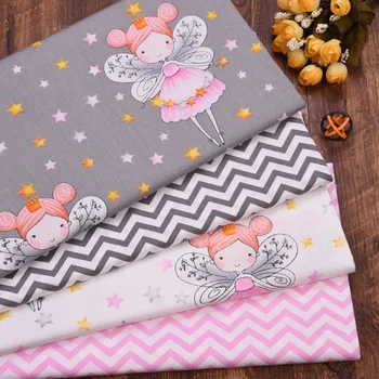 

Fairy Wave Print Cotton Printed Fabric Child Clothing Quilting Textile DIY Sewing Quilting Sheets Thin Cotton Fabric Material