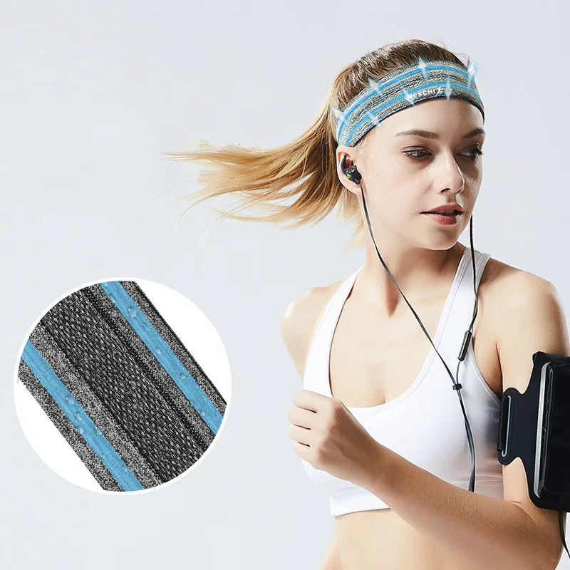 Sports Headband Men Women Silicone Conductor Headband Protector Fitness Yoga Sweat Absorbing Belt