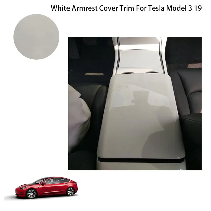 Крышка подлокотника центральной консоли крышка белого цвета для Tesla модель 3 18 19