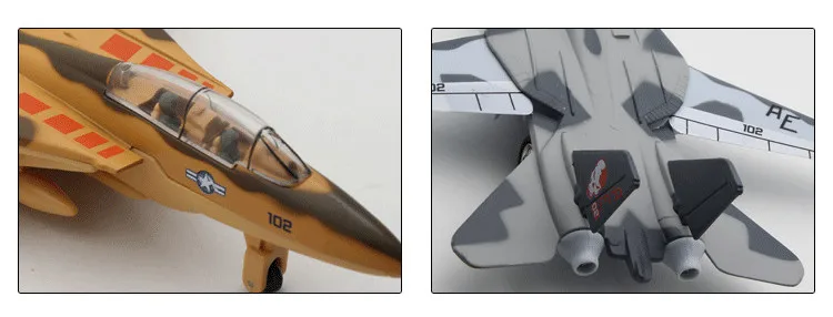 Распродажа, F-14 модель из сплава панды, литье под давлением, оттягивающаяся назад Модель, детские складные бойцовские украшения