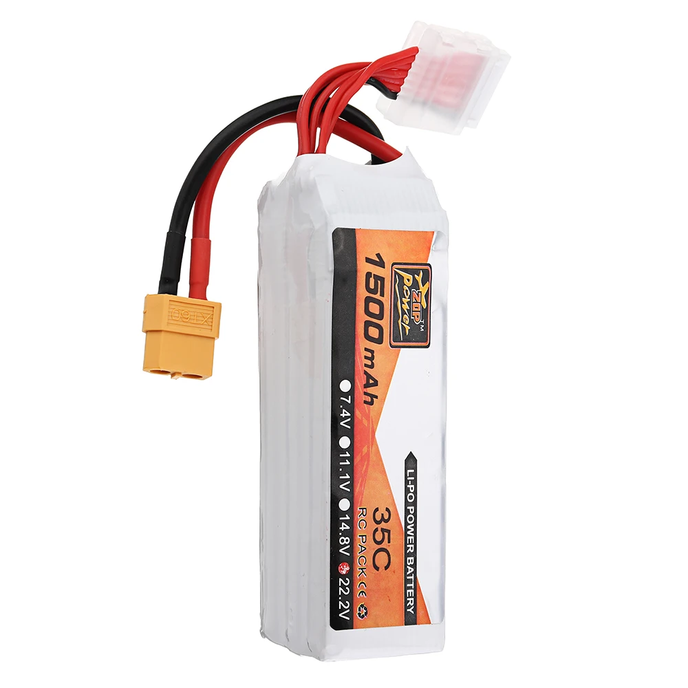 ZOP мощность 22,2 в 1500 мАч 35C 6S Lipo батарея XT60 Разъем для RC Квадрокоптер самолет вертолет автомобиль