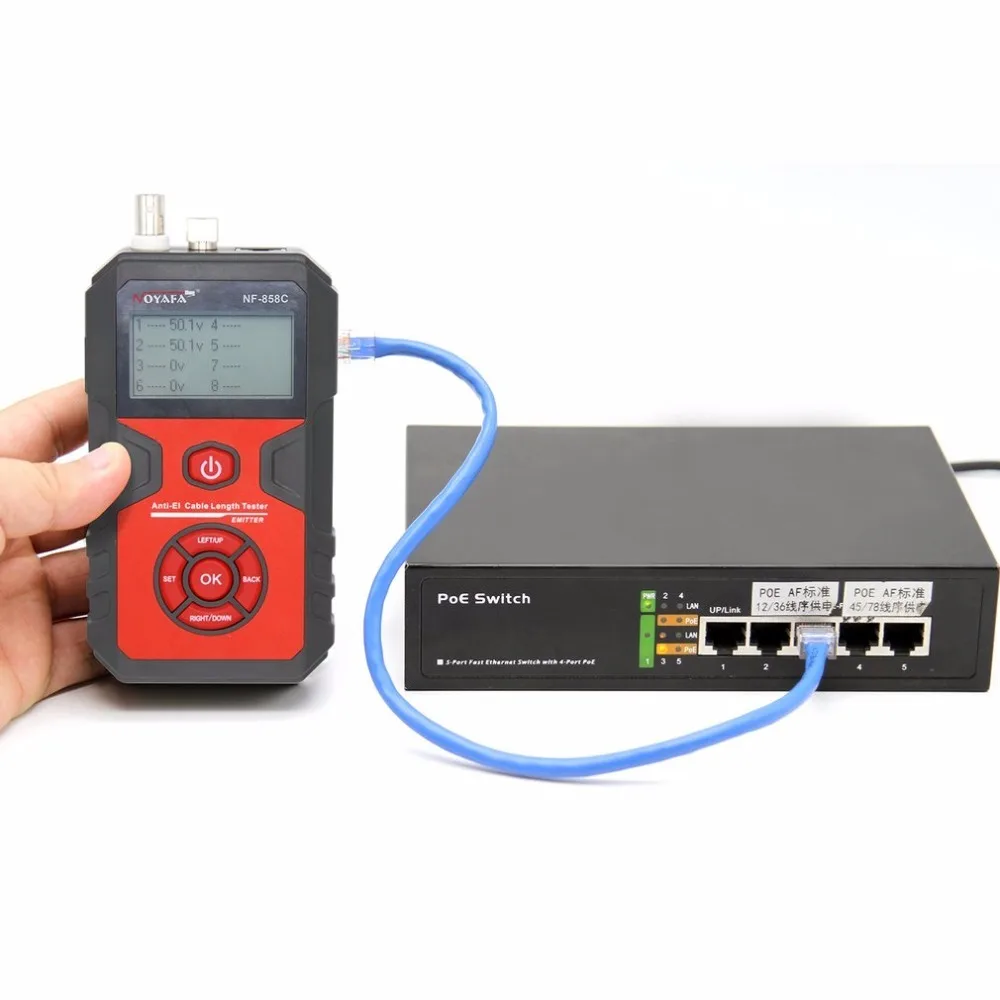 Noyafa NF-858 Network Cable Line Locator Portable Wire Tracker Cable Tester Finder For Cable Testing RJ11 RJ45 BNC Line