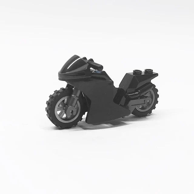 Single Harley Moto Blocks Vehicles Motorcycle Accessories MOC Parts Military SWAT City Building Blocks Model Toys for Children - 3pcs-200006152