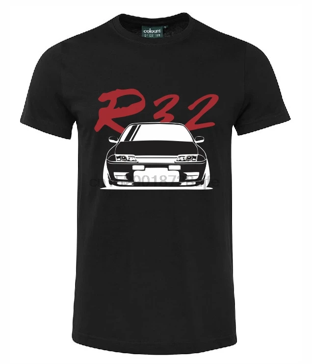 

NISSAN SKYLINE R32 GTS-T GTR T-SHIRT SHIRT GIFT CAR BLACK WHITE