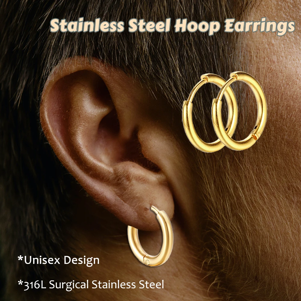 Mens Hoop Earrings Size Chart