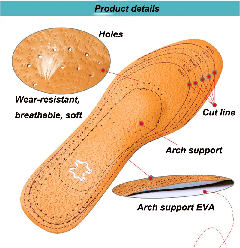 Unisex Orthotic Arch Support Sport Shoe Insoles Insert Cushion for Men Women Wear-resistant Breathable Shoes Insole