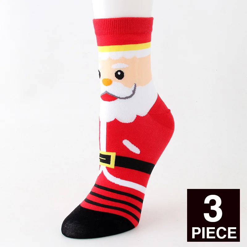 Милые хлопковые носки женские носки с героями мультфильмов красочные забавные каваи лося носки индивидуальный Рождественский подарок для девочек 3 пар/лот# F - Цвет: I 3 pairs