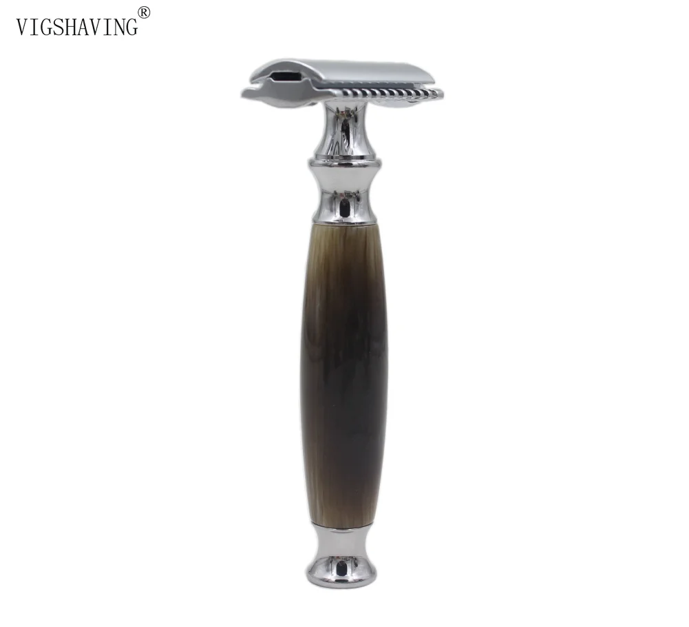 Вигбритва с полимерной/металлической ручкой чистый барсук щетка для бритья