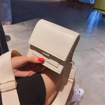 

Mini Solid Color Leather Crossbody Bags For Women 2019 Girl Shoulder Messenger Bag Female Travel Cell Phone Purses and Handbags