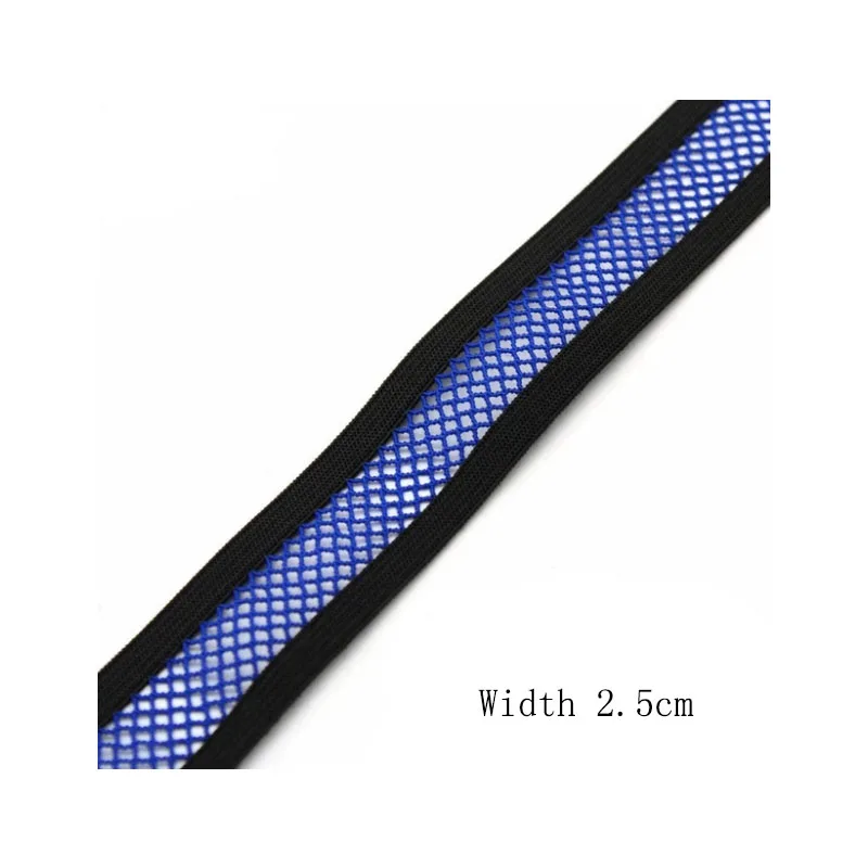 2.5cm royal blue 3 ярда цветной эластичный сетчатый эластичный пояс высокое качество свободные обтягивающие аксессуары для одежды багажная эластичная лента ширина около 2,5~ 4 см - Цвет: 2.5cm royal blue
