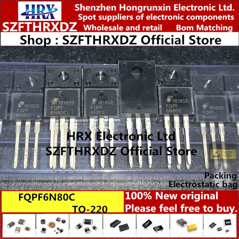 FQPF6N80C TO-220F FQPF 6N80C TO220F 6N80 800V 5.5A MOSFET 800V N-Ch Q-FET advance c-серия 50 шт./трубка(10 шт