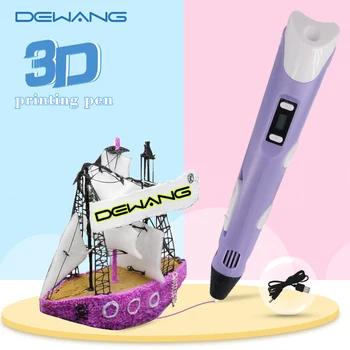 

DEWANG 3D Printer Pen 3D Pen with USB Cable 3D Printing Pen Compatible PLA ABS Plastic Best Birthday Gift DIY Craft Toy for Kid