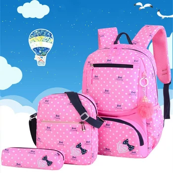 

Backpack Schoolbag Kids Lovely Backpacks for Children Girls School Student Printing School Bags 3Pcs/Set