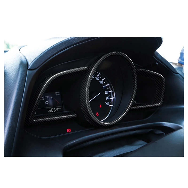 Dashboard Interior Instrument Frame Cover Trim Carbon Fiber For Mazda 3 Axela 2014-dashboard cover interior mouldings car moulding decoration interior moulding trim strip