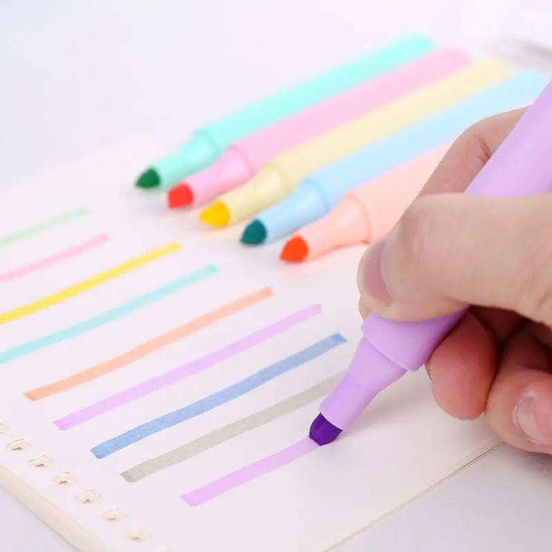 

8pcs Creative Highlighters Pastel Markers Candy Color Fluorescent Pen for Art Drawing Doodling Marking School Office Statione